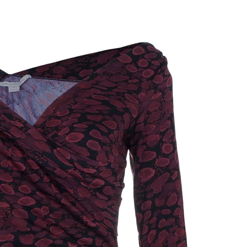 Diane Von Furstenberg Red Bentley Ruched Dress M For Women 4 Diane Von Furstenberg Red Bentley Ruched Dress M For Women - Image 4