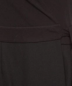 Diane Von Furstenberg Black Floral Lace Sleeve Detail Elizabeth Wrap Dress XS For Women -Diane Von Furstenberg shop luxury women diane von furstenberg used clothes p147781 0005