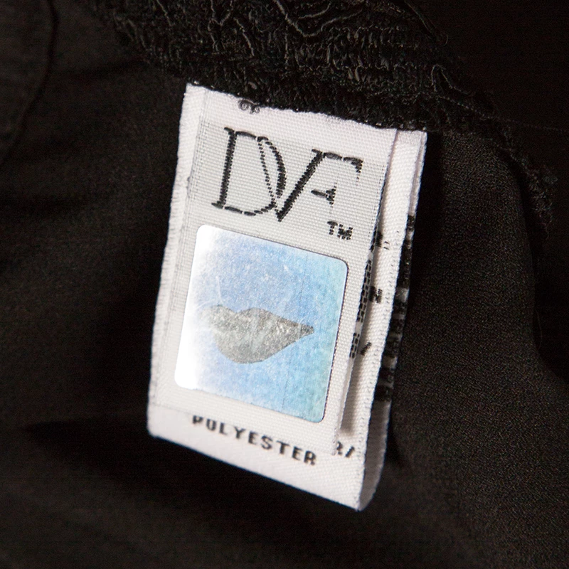 Diane Von Furstenberg Black Floral Lace Scallop Trim Detail Zarita Maxi Dress L For Women 7 Diane Von Furstenberg Black Floral Lace Scallop Trim Detail Zarita Maxi Dress L For Women - Image 7