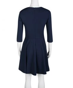 Diane Von Furstenberg Navy Blue V-Neck Jeannie Dress M For Women 9 Diane Von Furstenberg Navy Blue V-Neck Jeannie Dress M For Women -Diane Von Furstenberg shop luxury women diane von furstenberg used clothes p152661 003