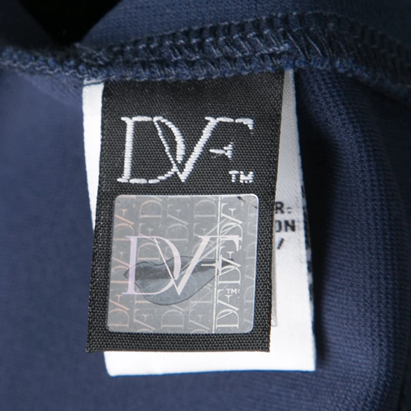 Diane Von Furstenberg Navy Blue V-Neck Jeannie Dress M For Women 5 Diane Von Furstenberg Navy Blue V-Neck Jeannie Dress M For Women - Image 5