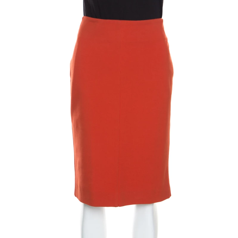 Diane Von Furstenberg Burnt Orange Jersey Esme Pencil Skirt M For Women 1 Diane Von Furstenberg Burnt Orange Jersey Esme Pencil Skirt M For Women