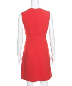 Diane Von Furstenberg Red Jersey Sleeveless Fleur Sheath Dress M For Women -Diane Von Furstenberg shop luxury women diane von furstenberg used clothes p159312 0003