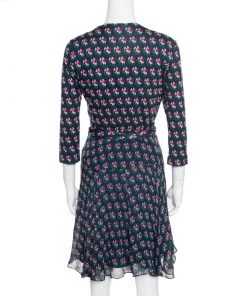 Diane Von Furstenberg Navy Blue Zen Floral Print Irina Wrap Dress M For Women 8 Diane Von Furstenberg Navy Blue Zen Floral Print Irina Wrap Dress M For Women -Diane Von Furstenberg shop luxury women diane von furstenberg used clothes p166382 001