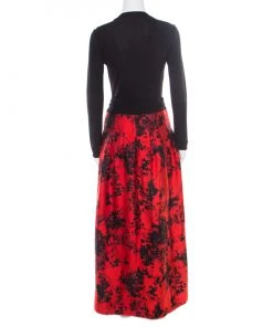 Diane Von Furstenberg Black And Red Floral Print Kailey Wrap Gown S For Women 9 Diane Von Furstenberg Black And Red Floral Print Kailey Wrap Gown S For Women -Diane Von Furstenberg shop luxury women diane von furstenberg used clothes p176868 001
