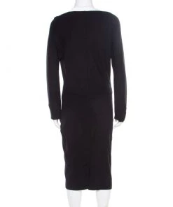 Diane Von Furstenberg Black Knit Twist Front Detail Long Sleeve Eleonora Dress L For Women 7 Diane Von Furstenberg Black Knit Twist Front Detail Long Sleeve Eleonora Dress L For Women -Diane Von Furstenberg shop luxury women diane von furstenberg used clothes p183609 001