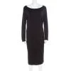 Diane Von Furstenberg Black Knit Twist Front Detail Long Sleeve Eleonora Dress L For Women