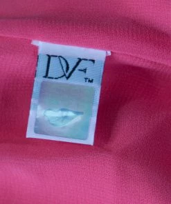 Diane Von Furstenberg Pink Nectar Pleated Trim Mateo Belted Silk Dress M For Women -Diane Von Furstenberg shop luxury women diane von furstenberg used clothes p184245 003