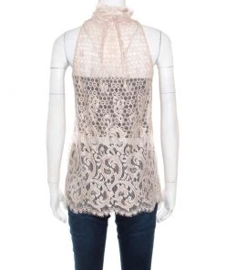 Diane Von Furstenberg Beige Floral Lace Ruffle Trim Sleeveless Olvida Top S For Women 7 Diane Von Furstenberg Beige Floral Lace Ruffle Trim Sleeveless Olvida Top S For Women -Diane Von Furstenberg shop luxury women diane von furstenberg used clothes p184255 001