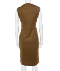 Diane Von Furstenberg Camel Brown Wool Sleeveless Sheath Dress M For Women -Diane Von Furstenberg shop luxury women diane von furstenberg used clothes p184325 003