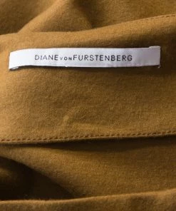 Diane Von Furstenberg Camel Brown Wool Sleeveless Sheath Dress M For Women -Diane Von Furstenberg shop luxury women diane von furstenberg used clothes p184325 004