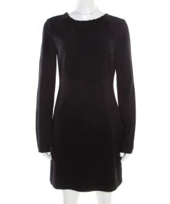 Diane Von Furstenberg Black Fringe Embellished Lace Back Detail Margherita Dress M For Women