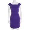Diane Von Furstenberg Purple Pleated Silk Square Neck Merle Dress S For Women