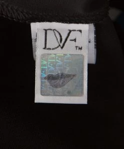 Diane Von Furstenberg Black And Blue Printed Wool And Silk Jewel Wrap Dress L For Women -Diane Von Furstenberg shop luxury women diane von furstenberg used clothes p195624 002