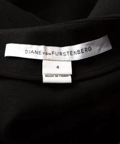 Diane Von Furstenberg Black Jersey Pintucked Skirt Detail Monica Dress S For Women -Diane Von Furstenberg shop luxury women diane von furstenberg used clothes p198499 003