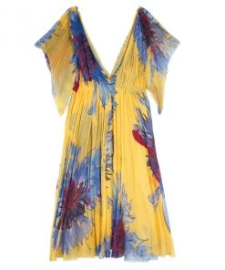Diane Von Furstenberg Jasper Pleated Chiffon Dress M For Women