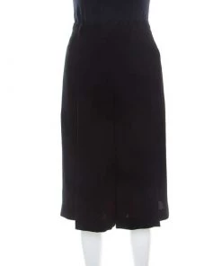 Diane Von Furstenberg Black Crepe Asheton Culottes M For Women