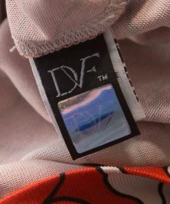 Diane Von Furstenberg Orange Printed Silk Jersey Tie Waist Shina Dress M For Women -Diane Von Furstenberg shop luxury women diane von furstenberg used clothes p218930 002