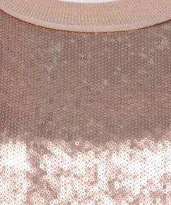 Diane Von Furstenberg Blush Pink Sequinned Silk Full Sleeve Blend Jersey Top L For Women -Diane Von Furstenberg shop luxury women diane von furstenberg used clothes p223879 004