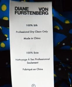 Diane Von Furstenberg Black & Cobalt Blue Floral Print Silk Belted Shirt Dress L For Women 11 Diane Von Furstenberg Black & Cobalt Blue Floral Print Silk Belted Shirt Dress L For Women -Diane Von Furstenberg shop luxury women diane von furstenberg used clothes p230748 002