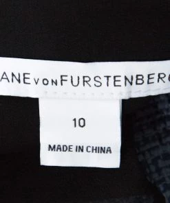 Diane Von Furstenberg Black Chiffon Bishop Sleeve Isolde Top L For Women -Diane Von Furstenberg shop luxury women diane von furstenberg used clothes p230804 005