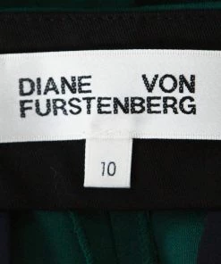Diane Von Furstenberg Green Stretch Wool Pleated High Waist Trousers L For Women 10 Diane Von Furstenberg Green Stretch Wool Pleated High Waist Trousers L For Women -Diane Von Furstenberg shop luxury women diane von furstenberg used clothes p233717 004