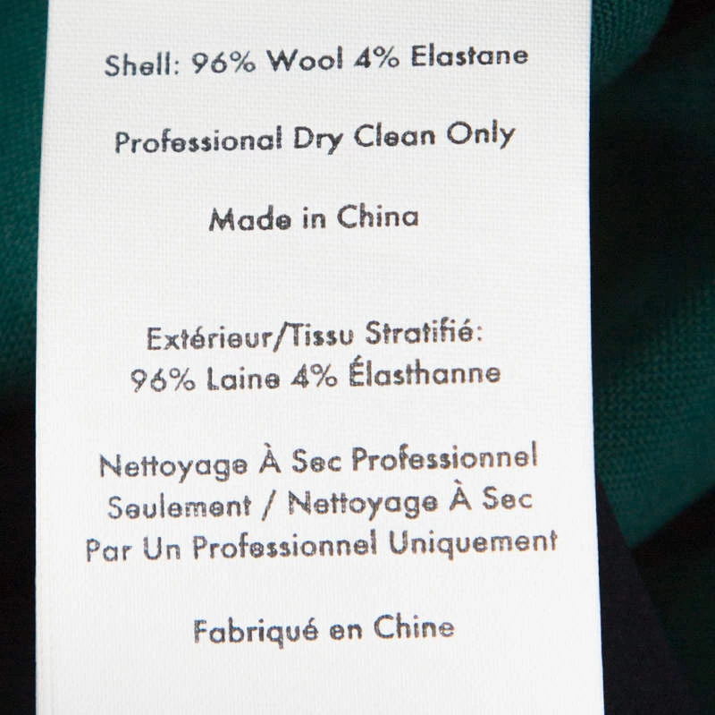 Diane Von Furstenberg Green Stretch Wool Pleated High Waist Trousers L For Women 6 Diane Von Furstenberg Green Stretch Wool Pleated High Waist Trousers L For Women - Image 6