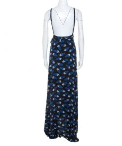 Diane Von Furstenberg Black Printed Silk Sleeveless Theresa Dress L For Women 7 Diane Von Furstenberg Black Printed Silk Sleeveless Theresa Dress L For Women -Diane Von Furstenberg shop luxury women diane von furstenberg used clothes p251237 002