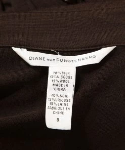 Diane Von Furstenberg Brown Jersey Tie Waist Eli Shirt Dress M For Women -Diane Von Furstenberg shop luxury women diane von furstenberg used clothes p251260 005
