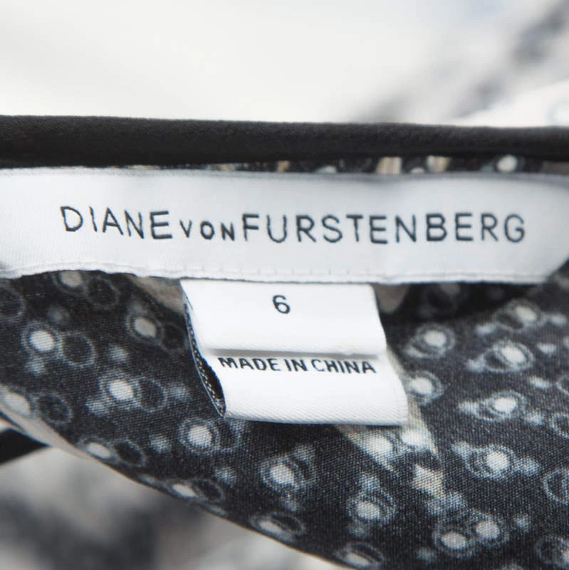 Diane Von Furstenberg Black Printed Silk Shany Jumpsuit M For Women 5 Diane Von Furstenberg Black Printed Silk Shany Jumpsuit M For Women - Image 5