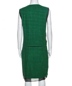 Diane Von Furstenberg Bicolor Patterned And Draped Leala Tweed Dress M For Women -Diane Von Furstenberg shop luxury women diane von furstenberg used clothes p257671 002