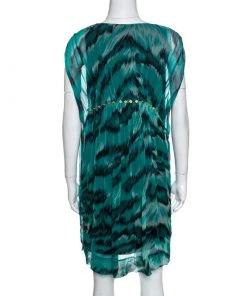 Diane Von Furstenberg Green Printed Silk Embellished Simea Dress M For Women 7 Diane Von Furstenberg Green Printed Silk Embellished Simea Dress M For Women -Diane Von Furstenberg shop luxury women diane von furstenberg used clothes p257724 001