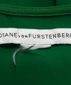 Diane Von Furstenberg Green Stretch Silk Aveline Dress M For Women -Diane Von Furstenberg shop luxury women diane von furstenberg used clothes p264184 004