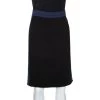 Diane Von Furstenberg Black & Blue Knit Panel Marta Framed Skirt L For Women