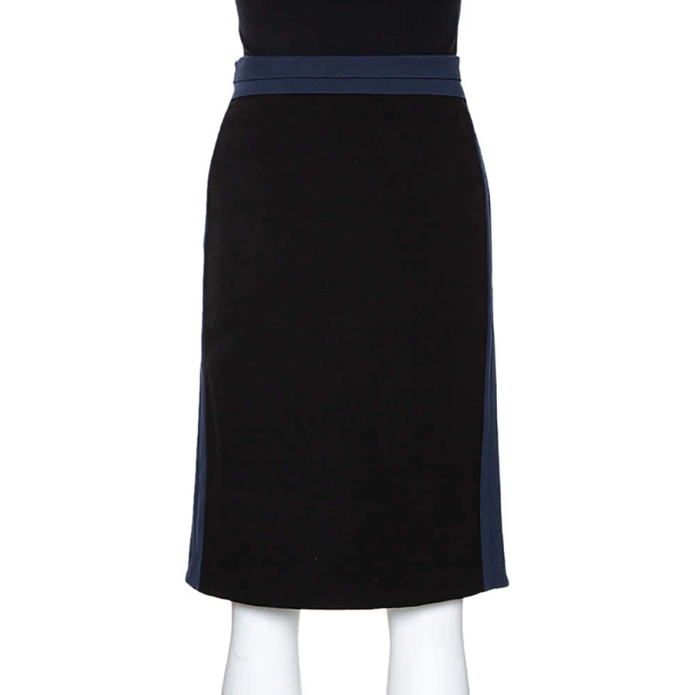 Diane Von Furstenberg Black & Blue Knit Panel Marta Framed Skirt L For Women 3 Diane Von Furstenberg Black & Blue Knit Panel Marta Framed Skirt L For Women - Image 3