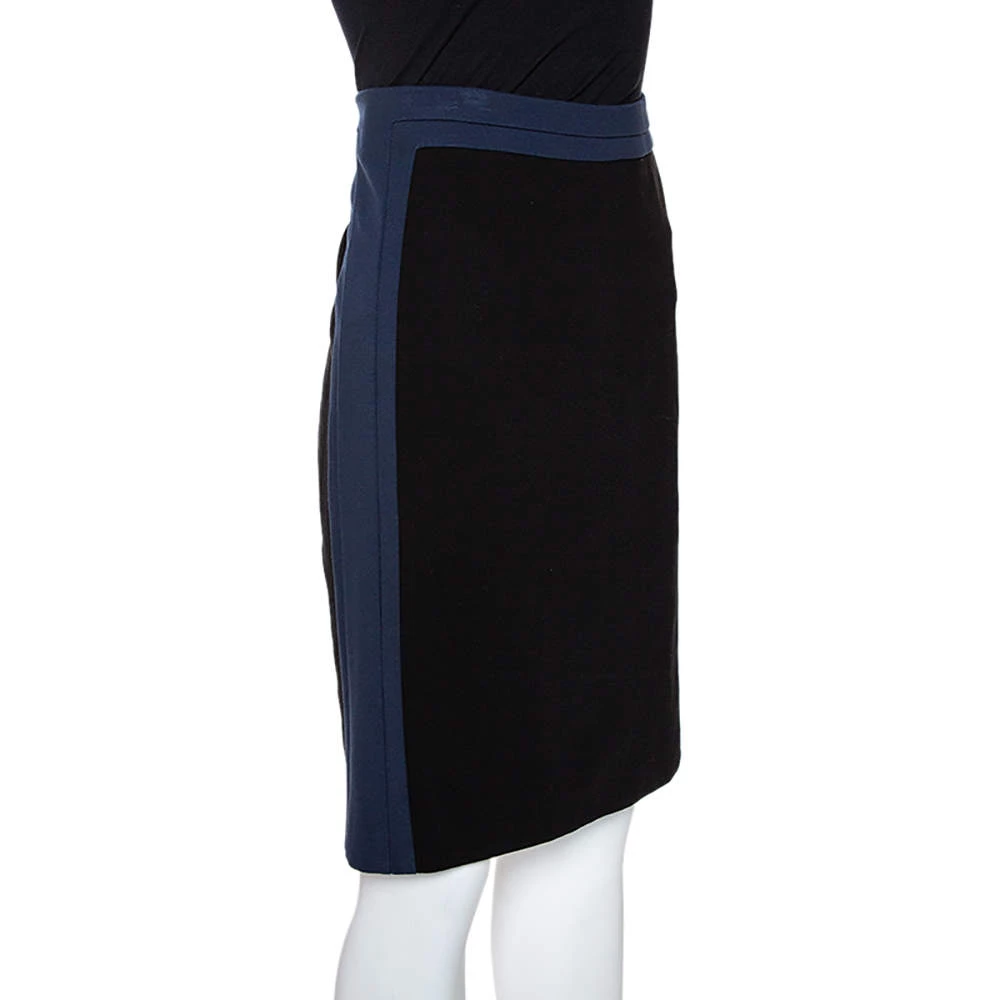 Diane Von Furstenberg Black & Blue Knit Panel Marta Framed Skirt L For Women 2 Diane Von Furstenberg Black & Blue Knit Panel Marta Framed Skirt L For Women - Image 2