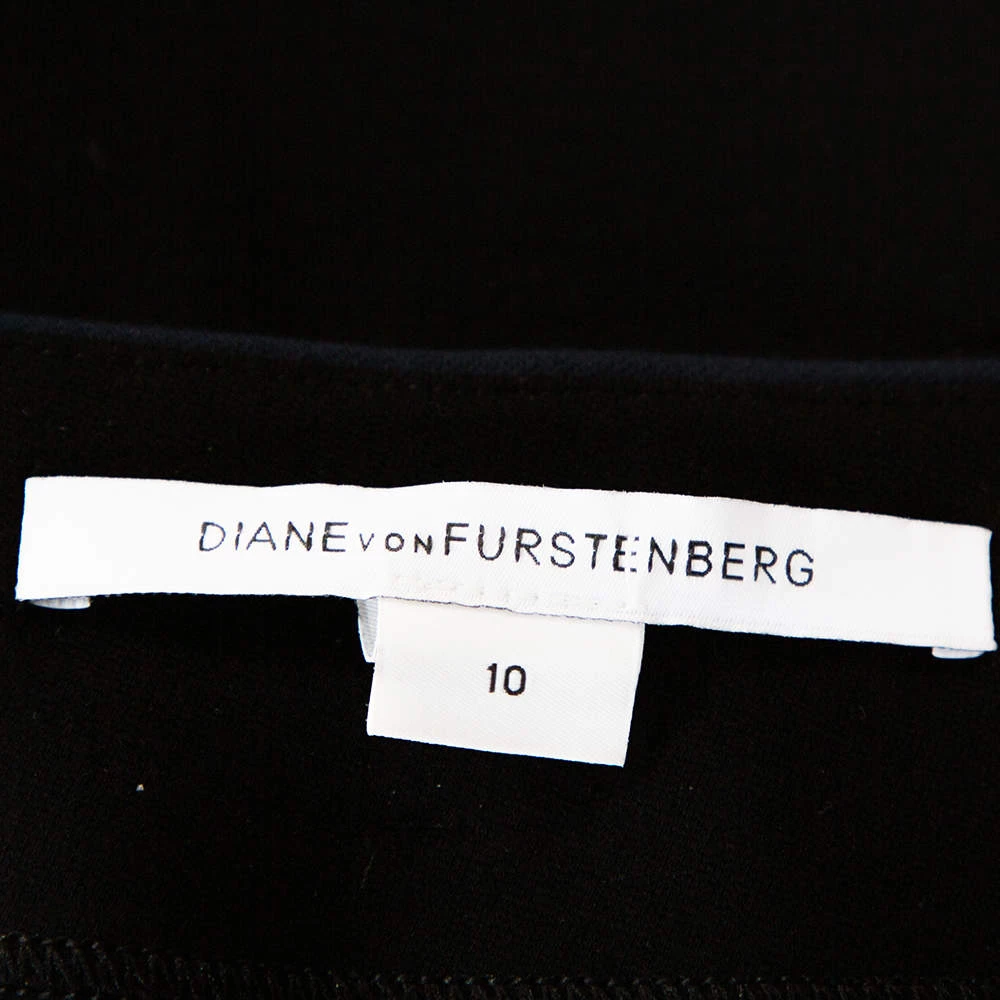 Diane Von Furstenberg Black & Blue Knit Panel Marta Framed Skirt L For Women 5 Diane Von Furstenberg Black & Blue Knit Panel Marta Framed Skirt L For Women - Image 5