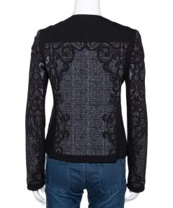 Diane Von Furstenberg Monochrome Textured Knit Jacket S For Women 7 Diane Von Furstenberg Monochrome Textured Knit Jacket S For Women -Diane Von Furstenberg shop luxury women diane von furstenberg used clothes p290664 003