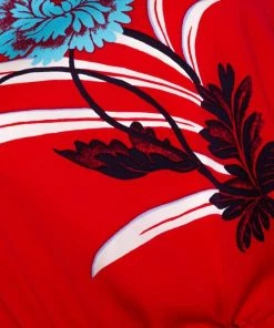 Diane Von Furstenberg Red Floral Print Stretch Silk Mini Dress M For Women -Diane Von Furstenberg shop luxury women diane von furstenberg used clothes p296724 1591875704 004