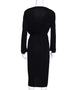 Diane Von Furstenberg Black Jersey New Julian Two Wrap Dress L For Women -Diane Von Furstenberg shop luxury women diane von furstenberg used clothes p297810 001