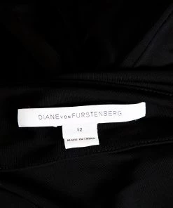 Diane Von Furstenberg Black Jersey New Julian Two Wrap Dress L For Women -Diane Von Furstenberg shop luxury women diane von furstenberg used clothes p297810 006