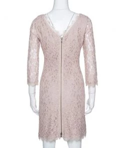Diane Von Furstenberg Beige Lace Zarita Shift Dress M For Women -Diane Von Furstenberg shop luxury women diane von furstenberg used clothes p302494 003