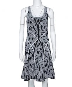 Diane Von Furstenberg Black Panther Lace Jacquard Ilsa Dress M For Women