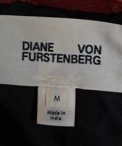 Diane Von Furstenberg Wine Red Leather Cropped Biker Jacket M For Women -Diane Von Furstenberg shop luxury women diane von furstenberg used clothes p304201 004