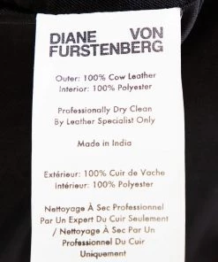 Diane Von Furstenberg Wine Red Leather Cropped Biker Jacket M For Women -Diane Von Furstenberg shop luxury women diane von furstenberg used clothes p304201 005