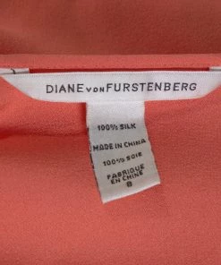 Diane Von Furstenberg Two Tone Silk Crepe Reara Draped Dress M For Women -Diane Von Furstenberg shop luxury women diane von furstenberg used clothes p312703 003