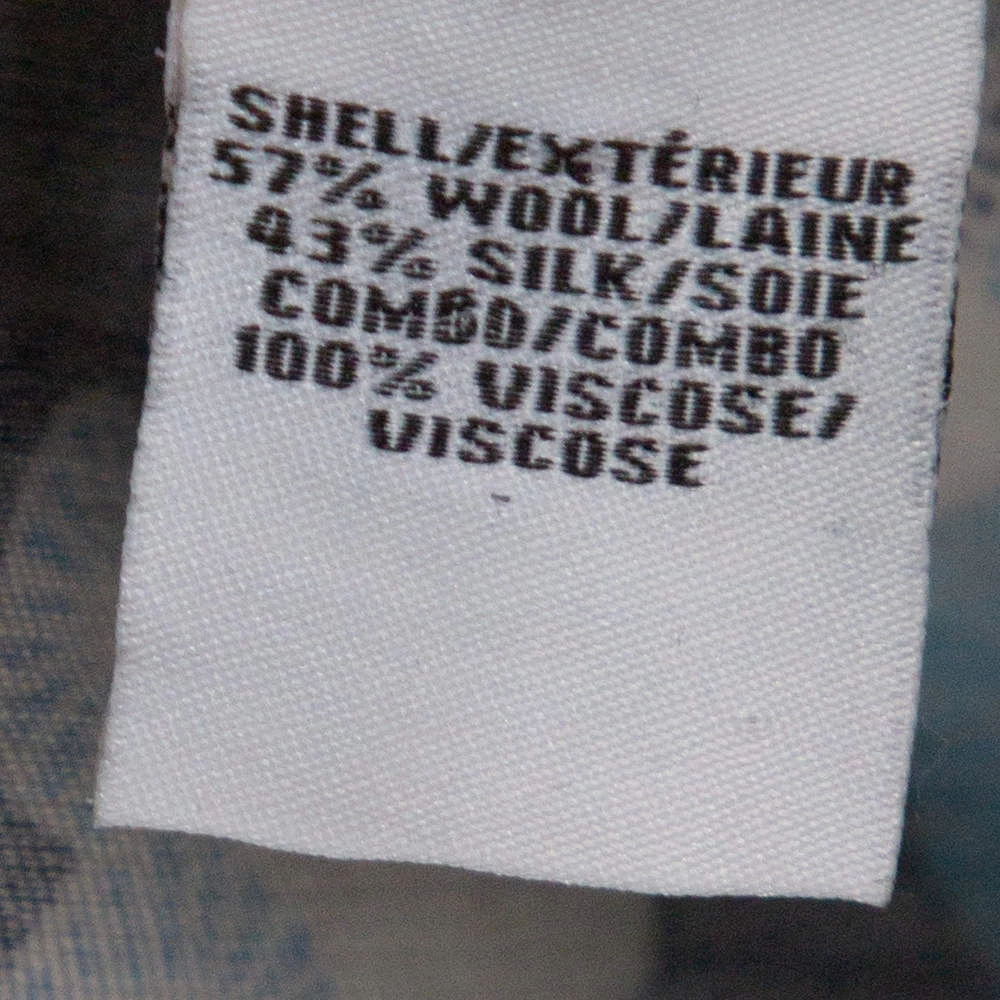 Diane Von Furstenberg Navy Blue Wool & Silk Jewel Wrap Dress M For Women 6 Diane Von Furstenberg Navy Blue Wool & Silk Jewel Wrap Dress M For Women - Image 6