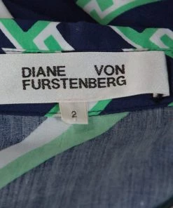 Diane Von Furstenberg Navy Blue Printed Cotton Jeri Twist Front Dress S For Women 10 Diane Von Furstenberg Navy Blue Printed Cotton Jeri Twist Front Dress S For Women -Diane Von Furstenberg shop luxury women diane von furstenberg used clothes p320355 004