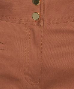 Diane Von Furstenberg Caramel Cotton High Waisted Wide Leg Trousers S For Women -Diane Von Furstenberg shop luxury women diane von furstenberg used clothes p321937 002