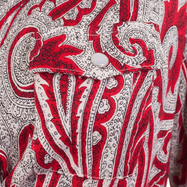 Diane Von Furstenberg Red Canyon Paisley Printed Mary Jo Wrap Dress L For Women 3 Diane Von Furstenberg Red Canyon Paisley Printed Mary Jo Wrap Dress L For Women - Image 3